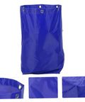 Heavy Duty Janitorial Cart Bag For Cleaning Crew Spacious Canvas Organizer For Housekeeping Gardens And Factories Replacement Bag Built Tough Interior Storage And Reusable Design blue canvas bag with metal grommets