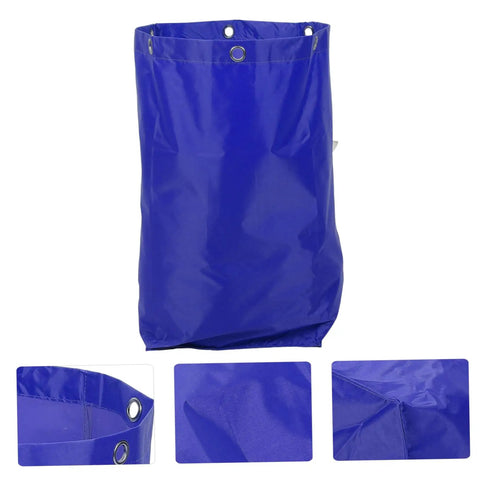 Heavy Duty Janitorial Cart Bag For Cleaning Crew Spacious Canvas Organizer For Housekeeping Gardens And Factories Replacement Bag Built Tough Interior Storage And Reusable Design blue canvas bag with metal grommets