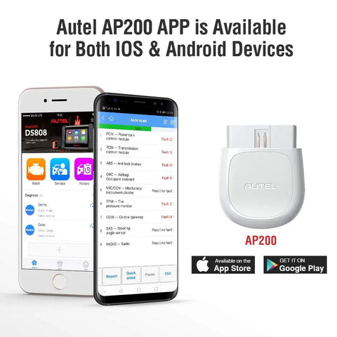 Bluetooth OBD2 Scanner With Full System Diagnostics And 19 Service Functions Code Reader For iPhone And Android display