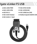 FS USB OBD2 Car Diagnostic Tool Code Reader For FORScan Adapter with cable and USB connector visible.