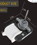 Refrigerator Evaporator Fan Motor For Frigidaire Kenmore Fridges Replaces AP4700070 shown with dimensions 2.9in x 2.4in x 1.93in
