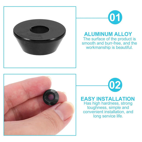 Dead Serious M5 Black Anodized Aluminum Conical Washer Shims 50 Pack For RC Hobby Builds And Hot Rod Mods Knockout Cup Cone Fasteners Top Tier Replacement Hardware