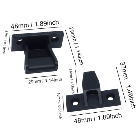 Slick Eight Piece Push On Cabinet Connectors Made For Dead Simple Furniture Panel Joinery And Wardrobe Door Mounting medium size black plastic clips
