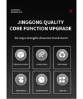 JINGGONG QUALITY core function highlights with six key strengths for the Automatic Pallet Stretch Wrapping Machine.