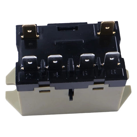Side view of Enclosed Power Relay G7L-2A-TUBJ-CB DPST-NO With Test Button for 200-240VAC, showing quick-connect terminals.