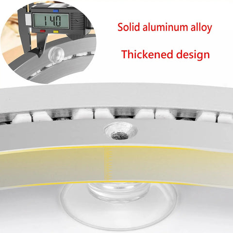 Heavy Duty Aluminum Lazy Susan Rotating Turntable Built Like A Tank Spins Sweet As Silk With Zero Hassle Installation For Kitchen Dining Tables Supports Glass Granite Wood 27 Inches close-up of solid aluminum alloy and thickened design