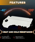 Heavy Duty Coolant Reservoir Tank Fits Volvo VNL VNM VHD 2008-2024 and Mack Pinnacle CXU CHU Anthem TD700 GU5 GU7 GU8 showing heat resistance