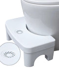7 Inch Height Toilet Stool For Adults, sturdy bathroom squat stool placed by toilet, with fragrance slot detail, white color