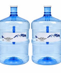 2 Pack of 5 Gallon Water Bottle Jug BPA Free Durable Plastic With Easy Grip Handle Reusable For Top And Bottom Load