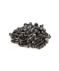 Slotted Pyramid Head Screws Five Eighths Inch Steel Black Coated, Heavy Duty Wood Fasteners Pack of One Hundred in a pile