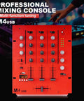 4 Channel DJ Mixer With Bluetooth And USB Audio Crossfader 3 Band EQ Gain Control And Cue Monitor for professional use