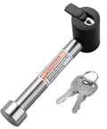 Stainless 5/8 Inch Hitch Receiver Lock Pin for Class III and IV 2-1/2 Inch Hitches Universal Trailer Lock with keys