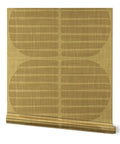 High End Geometric Stripe Gold Metallic Wallpaper For Walls Super Sleek Fibrous Finish, textured design on a roll.