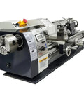 QYLTTDM 900W Mini Metal Lathe Machine with variable speed chuck for turning, facing, drilling for DIY enthusiasts and hobbyists.