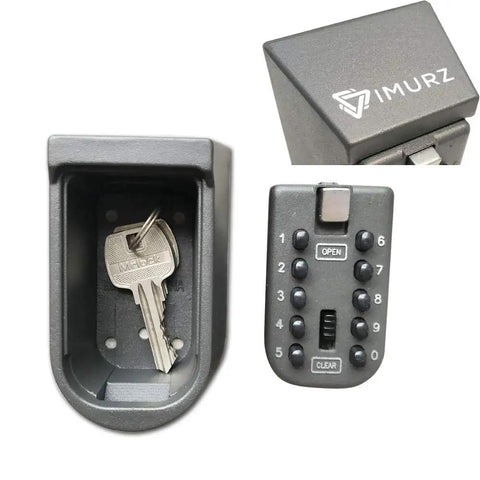 Outdoor Key Lock Box With Combo Code For House Keys Waterproof Wall Mounted Safe For Home Office Garage Apartment Store Durable Zinc Alloy Construction And Weather Resistant Shield