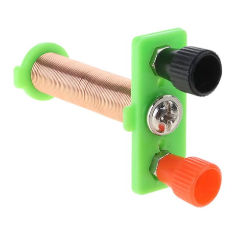 Electromagnetism coil component from Hands On Electromagnetism Experiment Kit For Teens A Dope STEM Learning Tool, green base