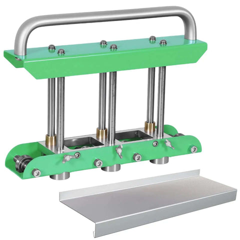 Heavy Duty Sheet Metal Bender Station Disc Bending Machine For 0 To 90 Degree Bends, metal bender with green frame and handle