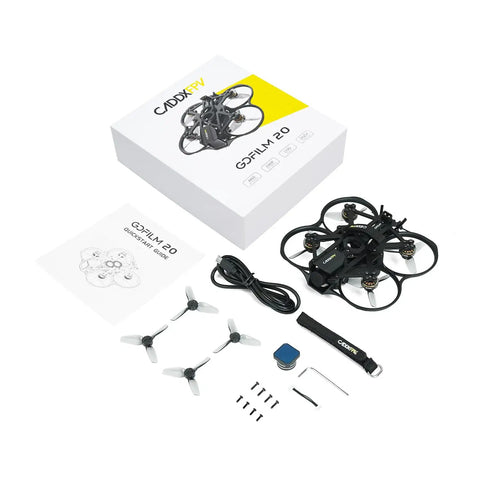 Moonlight Kit 4K 60FPS FPV Drone With Onboard 4K Recording, Ultra Lightweight 115g Micro Cine Drone with accessories displayed