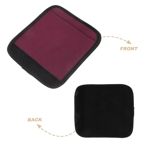 Two Pack Detachable Neoprene Pull Up Bar And Barbell Pad Covers With Anti Slip Grip showing front and back view