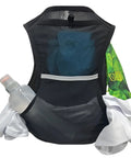 Hydration Chest Pack Dope For Trail Cycling And Racing Water Bladder Bag with filled rear storage pockets and front bottle pocket