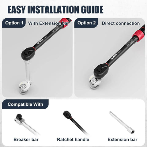 Easy installation guide for Heavy Duty 15 Piece Metric Crowfoot Wrench Set With Extension Bar And Adapter.