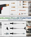 Components and welding tools of Spot Welder Dent Puller Kit for Cars and Trucks, 110V 3800A Auto Body Repair Tool With Six Models
