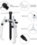 Heavy Duty Three Jaw Gear Puller Tool For Auto And Mechanical Work, Adjustable Ten To Eighty Millimeter Jaw Spread, 2.25 Ton Capacity