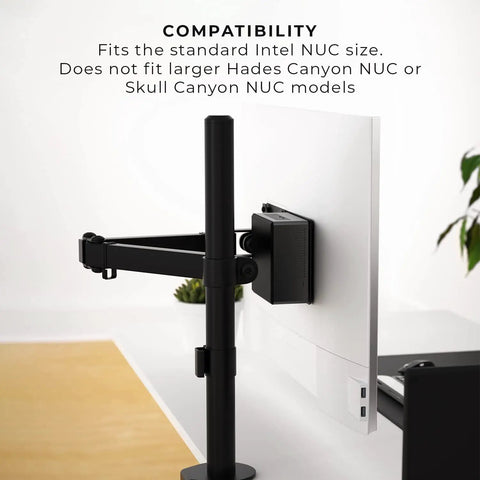 VESA NUC Mounting Bracket Behind Your Monitor, Extension Plate For Intel NUC Mini PC, 75x75mm And 100x100mm VESA Patterns