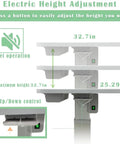 Electric height adjustment feature of Heavy Duty Motorized Optometry Lift Table Boasting Slick Electric Height Adjustment Compatible With Slit Lamps And Auto Refractometers For Modern Eye Care Offices.