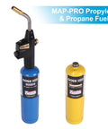 Soldering And Brazing Torch For MAP Pro Propane Or Propylene Fuel with Turbine Boost and adjustable flame with fuel canisters