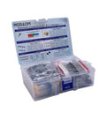 All In One Electronic Component Kit With 1390 Pieces Including LED Diodes, Metal Film Resistors, Handy Storage Box Open View