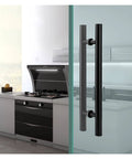 Double Sided Sliding Door Handle Pull Heavy Duty Stainless Steel Door Hardware Set For Glass And Wood Doors Installed