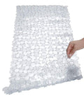 Top Rated Premium Heavy Duty Non Slip Shower Mat For Bathtub With Clear Textured Surface and Rock Solid Suction Cups, 16x35 inches.