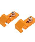 Low Profile Aluminum Tiger Claw Clamps For 3018 Pro Ultra CNC Machines in orange, pair of side clamps with hex screws.