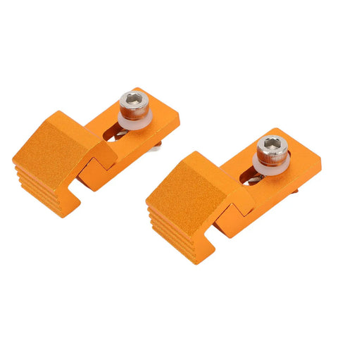 Hot Deal 2 Pack Aluminum Tiger Claw Side Clamps For CNC Workbench With Serrated Grip And M6 T Track Mount Low Profile Design 6063 Alloy, orange color, low profile design.