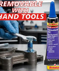 Blue Gel Threadlocker For Metal Threads, Medium Strength, Removable With Hand Tools, Vibration Resistant, 0.20 Oz Bottle