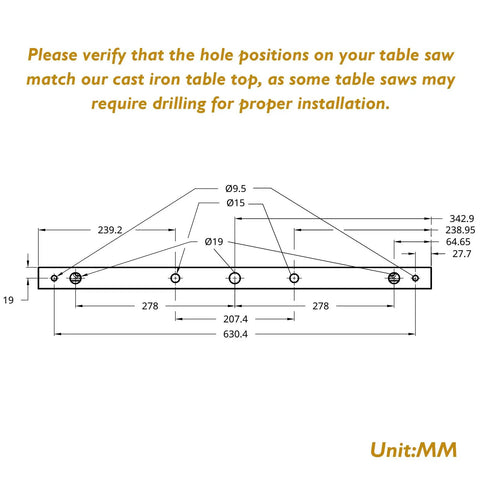 Dead Flat Cast Iron Router Table Extension Wing, 27 By 16 Inches, Heavy Duty Vibration Dampening Tabletop Upgrade installation diagram
