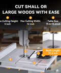 12-Inch Band Saw With Stand, Beefy 7 Amp Two-Speed Benchtop For Woodworking And Metal Cutting, 1 HP Motor Delivers Fast, Clean Cuts