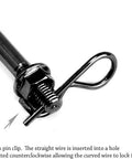 Anti-Rattle Hitch Pin Kit With Keeper Grip Clip For 2-Inch Receiver Hitches, Locking Security And Nut, Self-Locking Clip, Black Finish