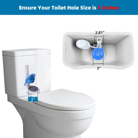 Two Pack 3 Inch Toilet Flapper Replacement For Gerber 99-788 Fits 3 Inch Flush Valves With Stainless Steel Chain Water-Saving Upgrade Easy Install Blue