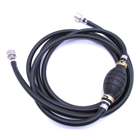 Outboard Engine Fuel Hose Assembly Kit With 10 Ft Length, 13 Mm Tank Side ID And 11 Mm Engine Side ID, Includes Female Fuel Connectors, Clip, Squeeze Pump, And Couplers For DT DF 8HP Through 65HP Outboard Motors