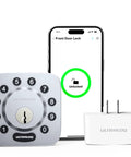 Keyless Front Door Smart Lock With WiFi Bridge 5 In 1 Entry, No Hassle Remote Unlock Via App, Bluetooth, Anti-Peep Keypad