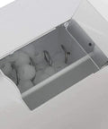 Top Tier 9.5 KG Automatic Stainless Steel Ice Cube Maker Machine Countertop showing clear ice cubes inside the viewing window.