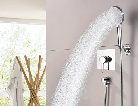 Adjustable Solid Brass Shower Head Holder Wall Mount That Is Built To Last, Rustproof, Heavy Duty Bracket For Any Shower, Dope Bathroom Upgrade, No Plastic, Durable And Corrosion Resistant, chrome wall mount with shower head