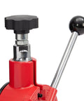 Built Tough Auto Feed Electric Drain Auger close-up of the control handle and button for smooth operation.