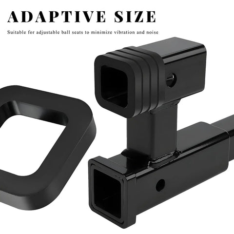 4 Pack 2 Inch Hitch Receiver Silencer Pads For Reducing Rattle On Adjustable Ball Mounts Trailer Hitch Noise Reducer shown