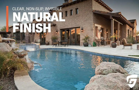 House with patio and pool showcasing Ready To Use 1 Gallon Penetrating Concrete Sealer for Driveways, Patios and Pavers.