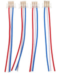 Universal Motorcycle Wiring Harness Connector Kit with red, blue, and white wires for headlights and signals