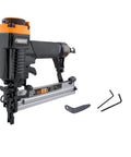 Pneumatic 18 Gauge Fencing Stapler With Belt Hook, Seven Eighths Inch Staples, Collated For Mesh And Trellis Fencing