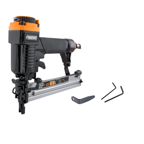 Pneumatic 18 Gauge Fencing Stapler With Belt Hook, Seven Eighths Inch Staples, Collated For Mesh And Trellis Fencing